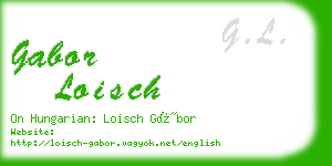 gabor loisch business card